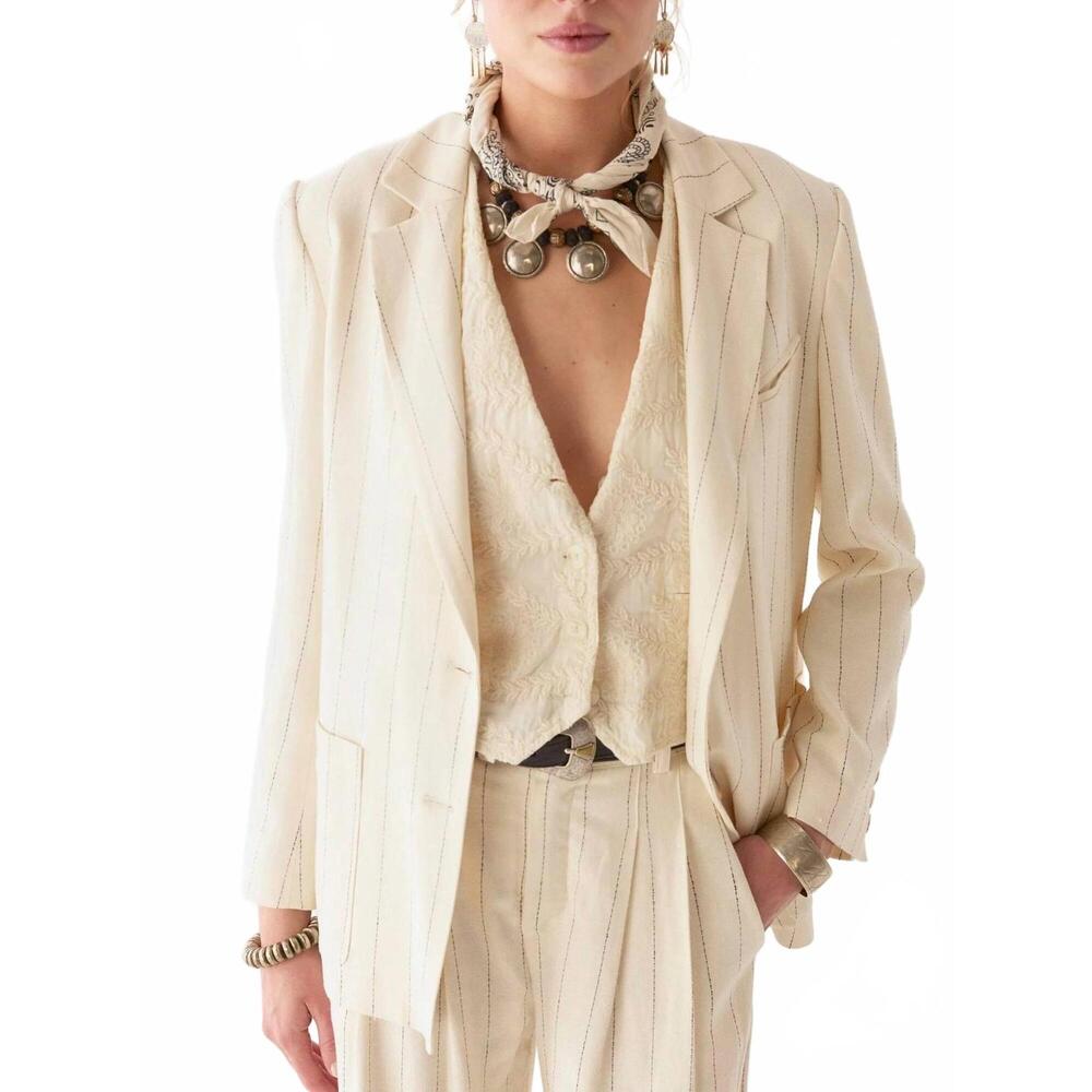 NEW MAISON HOTEL paddy jacket in ecru stripes